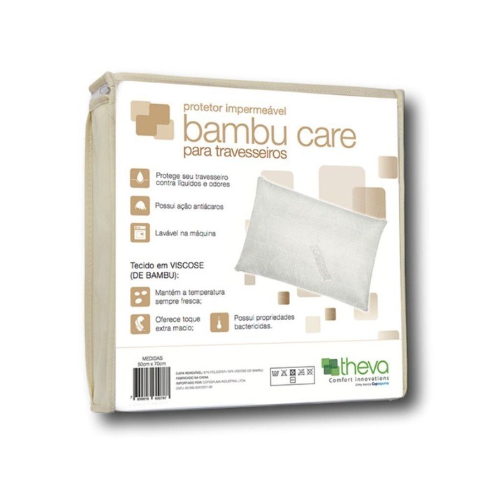 Capa Protetora de Travesseiro Impermeavel Theva Bambu Care  Imagem 1